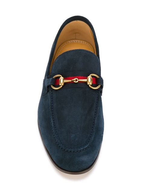 blue petton leather gucci men's loafers|Gucci slip on loafers.